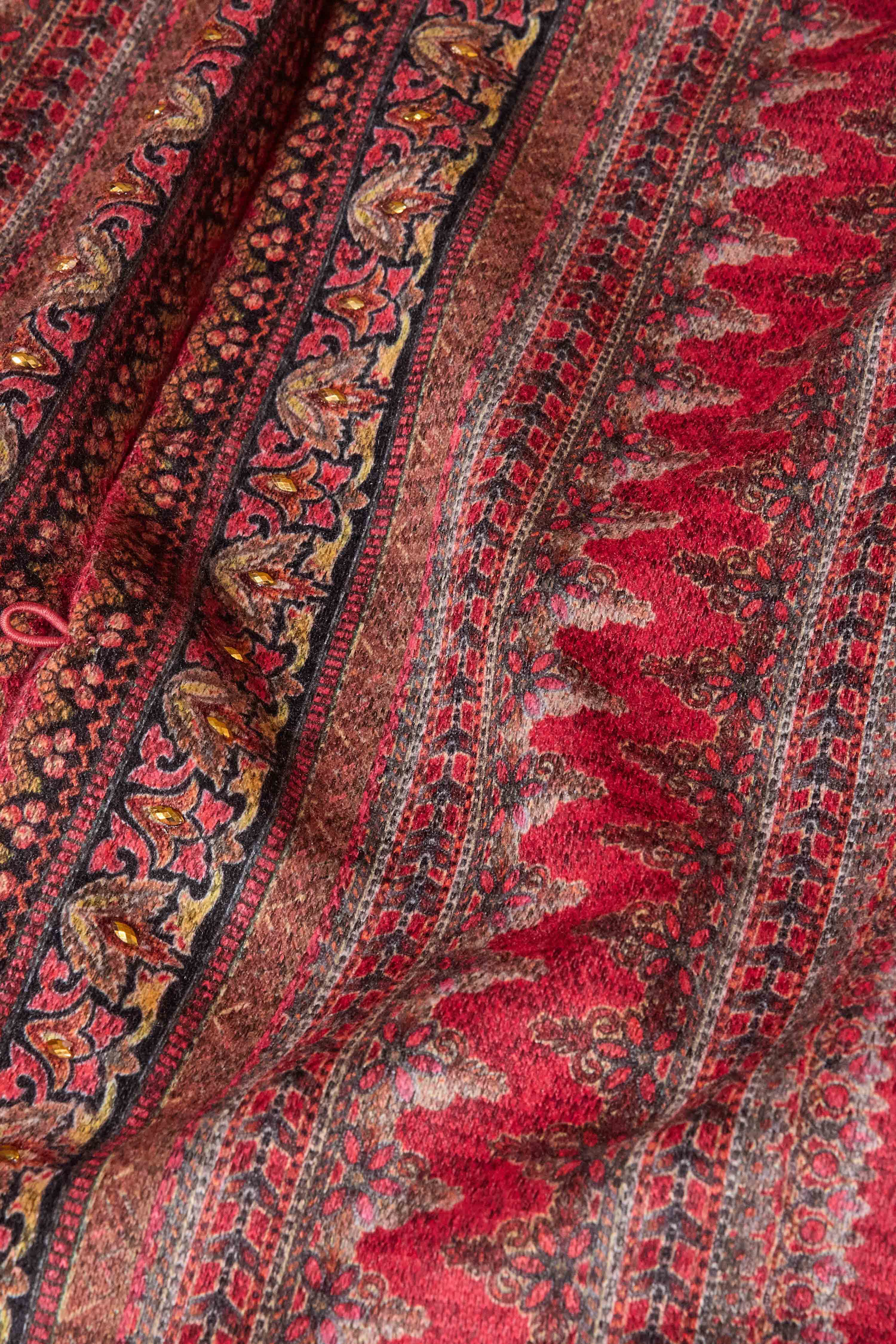 Maroon Polyester Regular Printed Cape image number 3