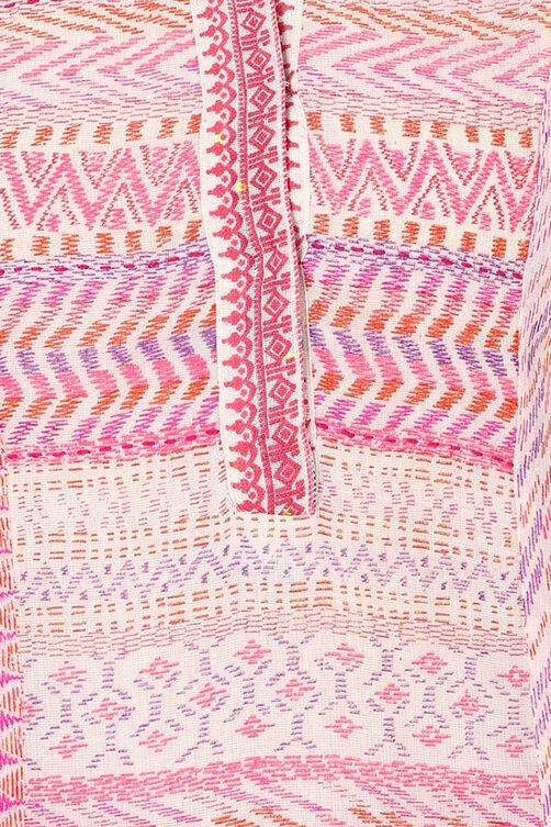 Pink Straight Cotton Kurta image number 1