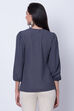 Teal Blue Poly Cotton Straight Top image number 5