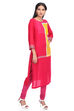 Off White Straight Viscose Kurta image number 2