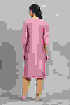 Pink Printed Straight Kurta image number 3