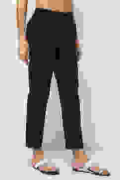 Navy Blue Cotton Solid Regular Pants image number 3