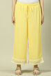 Yellow Cotton Blend Palazzo image number 5