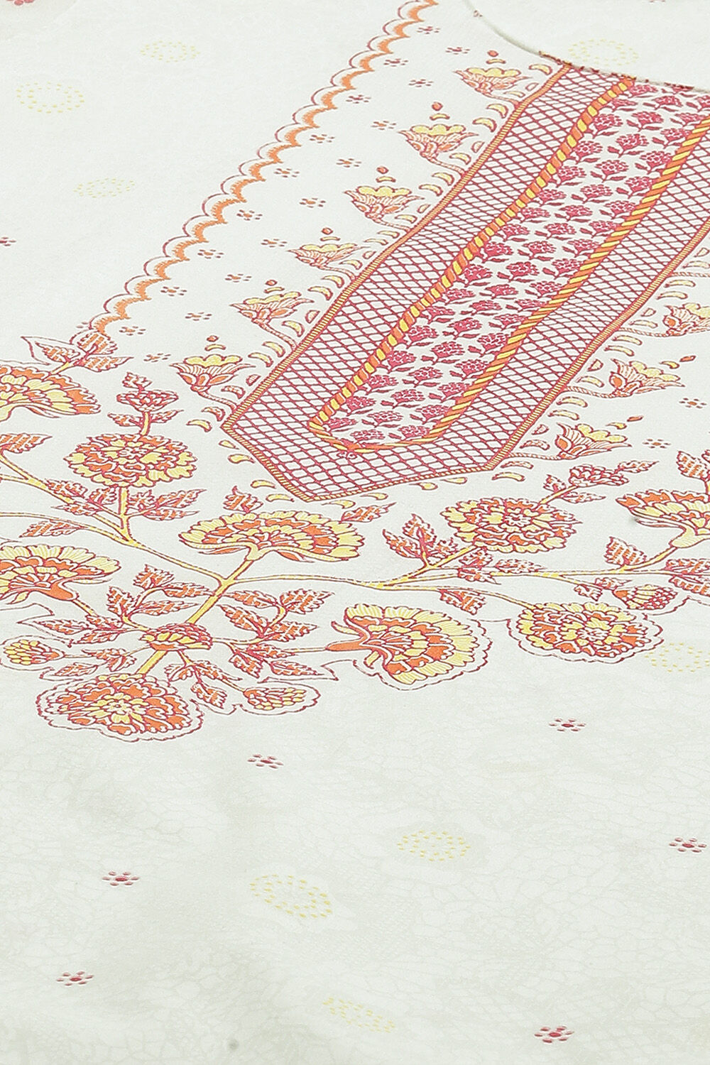 White Cotton Straight Kurta image number 1