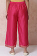 Fuchsia Art Silk Palazzo Pants image number 5