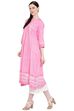 Pink Viscose A-Line Kurta image number 2