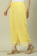 Yellow Cotton Blend Palazzo image number 2