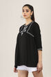 Black Rayon Straight Tops image number 2