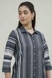 Black White Cotton Flex Straight Printed Kurta image number 6