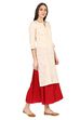 Beige Straight Poly Cotton Kurta image number 2