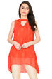 Peach Straight Viscose Indie Top image number 0