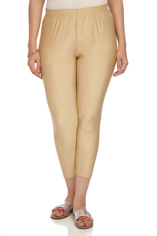 Gold Polyester Leggings image number 0