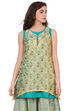 Beige A-Line Polyester Kurta image number 0