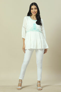 White LIVA Tiered Top image number 0