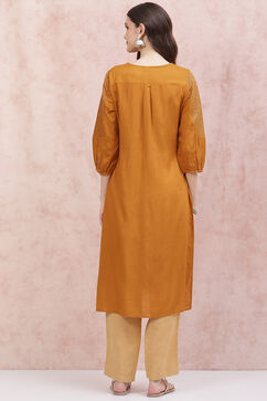 Mustard LIVA Straight Tunic image number 4