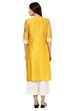 Yellow Straight Viscose Rayon Kurta image number 5