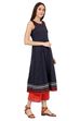 Black Kalidar Cotton Kurta image number 3