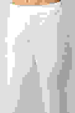 White Viscose Solid Regular Pants image number 1