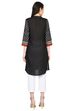 Rangriti Black Straight Cotton Indie Top image number 4