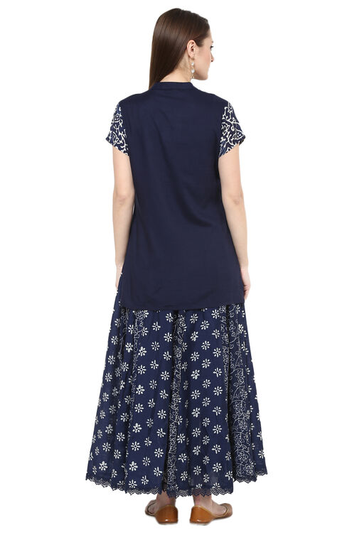 Indigo Straight Viscose Rayon Indie Top image number 4