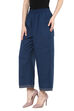 Off White Cotton Short Slim Pants image number 3