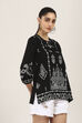 Black Rayon Straight Tops image number 4