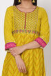 Lime Green Viscose Rayon Kalidar Kurta image number 1