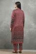 Pink Polyester Printed Straight Suit Set image number 4
