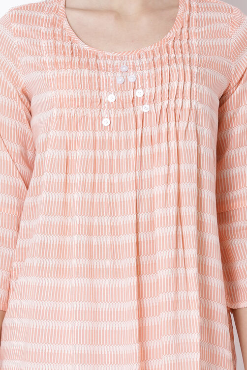 Peach Viscose Indie Top image number 1