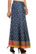 Indigo Flared Cotton Skirt image number 0