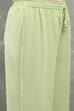 Green Polyester Straight Kurta Pants Set image number 2