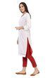 White Straight Dobby Kurta image number 5