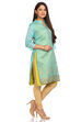 Turquoise Cotton Printed Kurta image number 1