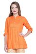Orange A-Line Viscose Indie Top image number 0