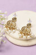 White Oxidised Alloy Earrings image number 2