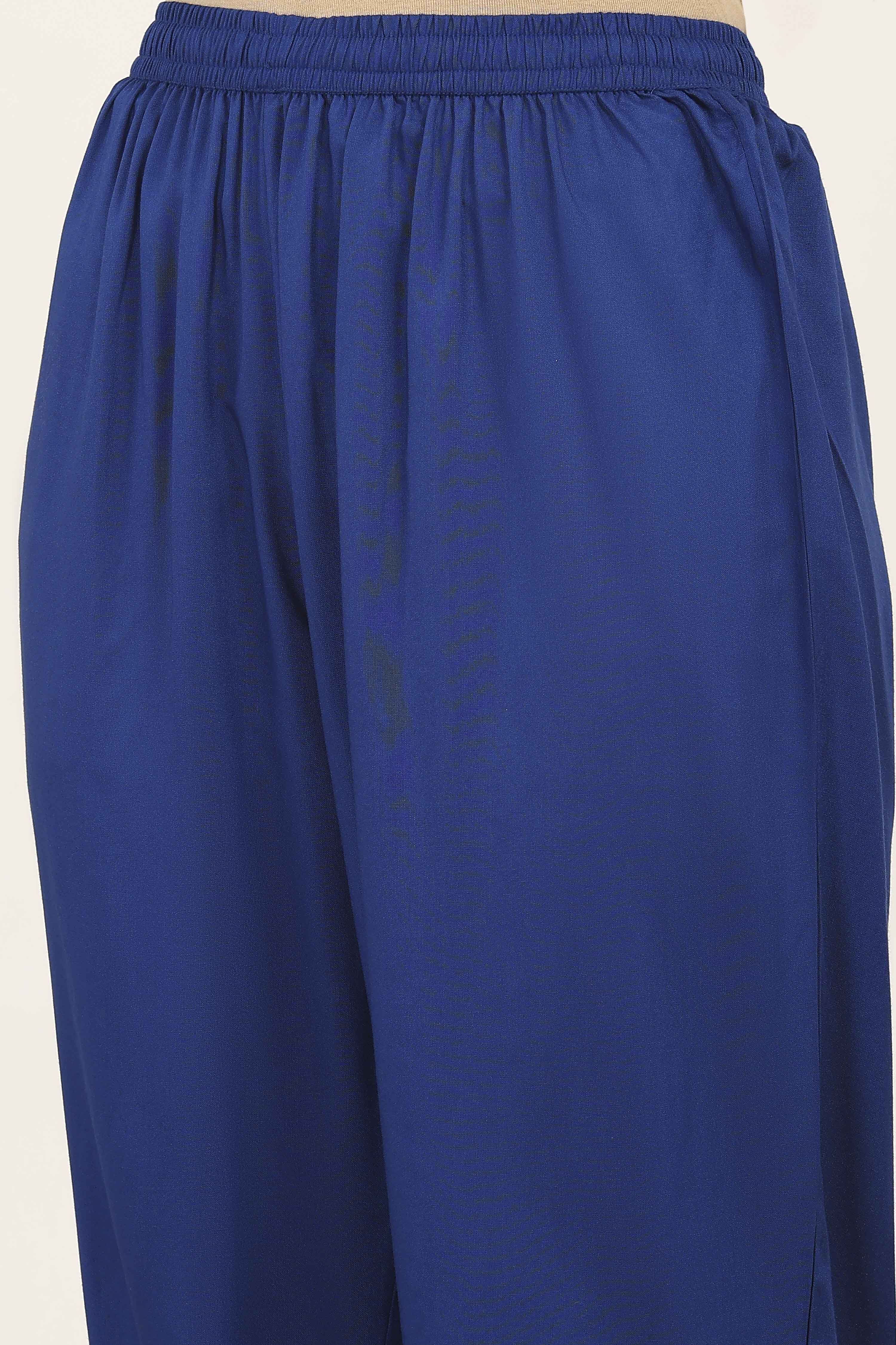 Blue Rayon Viscose Rayon Kurta Pants Set image number 2