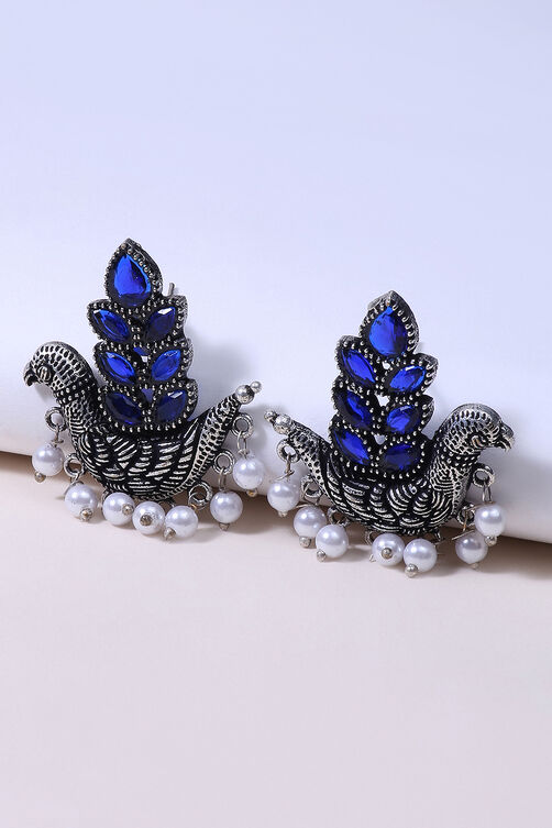 Blue Metal Brass Earring image number 1