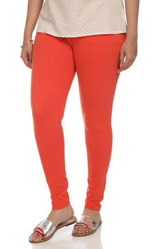 Orange Cotton Leggings image number 2