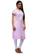 Light Pink Cotton Straight Kurta image number 1