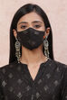Black Viscose Face Mask image number 0