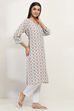 Blue Viscose Rayon Straight Kurta image number 4