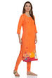 Coral Straight Viscose Kurta image number 2