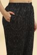 Black Polyester Printed Straight Suit Set image number 2