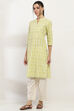 Grey Cotton Straight Kurta image number 2