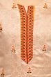 Beige Flared Poly Chanderi Kurta image number 1