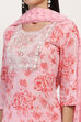 Pink Cotton Straight Set image number 1
