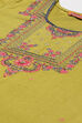 Olive Green Acrylic Straight Kurta image number 1