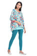 Mint Green Asymmetric Viscose Rayon Indie Top image number 2