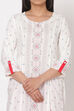 Off White Viscose Straight Kurta image number 1
