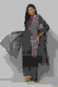 Indigo Blue LIVA Flared Printed Palazzo image number 5